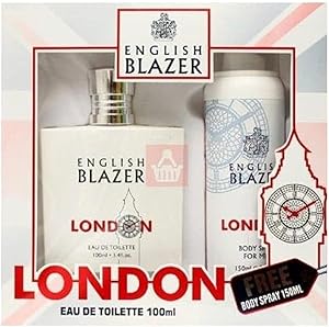 عطر او دي تواليت لندن من انجلش بليزر 100 مل + مع بخاخ للجسم 150 مل، مجموعة تأتي في عبوة هدايا.، للذكر