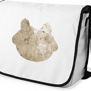 بوناميزون شنطة ماسنجر مدرسية مطبوعة رقميا مع حزام اسود للطلاب، شنطة كروس وشنطة ساعي، شنطة كتف للمدرسة، العودة الى المدرسة، المقاس: 29 × 36 سم