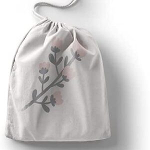 بوناميزون شنطة منتجات قطنية مطبوعة مع رباط، شنطة بقالة قابلة لاعادة الاستخدام، اكياس صديقة للبيئة وقابلة للتحلل البيولوجي، شنطة سفر، شنط تسوق، صديقة للبيئة، قابلة للطي، المقاس: 12×15 سم، قماش