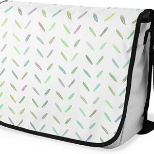 بوناميزون شنطة ماسنجر مدرسية مطبوعة رقميا مع حزام اسود للطلاب، شنطة كروس وشنطة ساعي، شنطة كتف للمدرسة، العودة الى المدرسة، المقاس: 29 × 36 سم