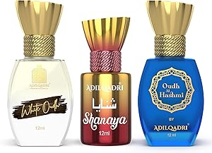 عبوة كومبو شنايا وعود ابيض الهاشمي من عادل قادري | عطر عربي فرنسي قوي ورائحة عربية حلوة | عطار دوار يدوم طويلا بدون كحول للرجال والنساء | 3 قطع، 36.0 ملليلتر