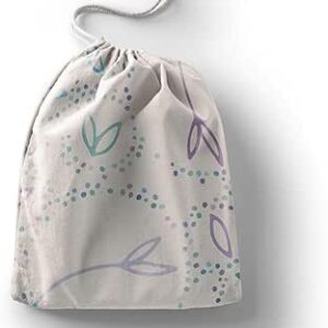 بوناميزون شنطة منتجات قطنية مطبوعة مع رباط، شنطة بقالة قابلة لاعادة الاستخدام، اكياس صديقة للبيئة وقابلة للتحلل البيولوجي، شنطة سفر، شنط تسوق، صديقة للبيئة، قابلة للطي، المقاس: 12×15 سم، قماش