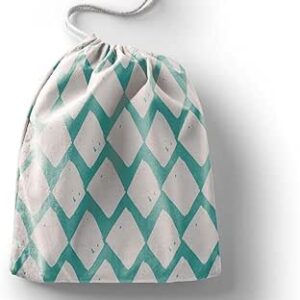 بوناميزون شنطة منتجات قطنية مطبوعة مع رباط، شنطة بقالة قابلة لاعادة الاستخدام، اكياس صديقة للبيئة وقابلة للتحلل البيولوجي، شنطة سفر، شنط تسوق، صديقة للبيئة، قابلة للطي، المقاس: 12×15 سم، قماش