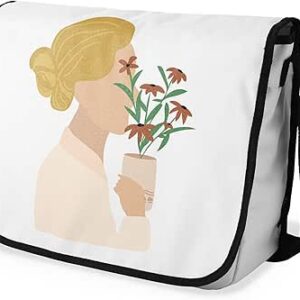 شنطة ماسنجر مدرسية مطبوعة رقمية بحزام اسود للبنات والاولاد من لو جاردين دو لين، شنطة ماسنجر للطلاب، شنط كتف مقاس 29 × 36 سم