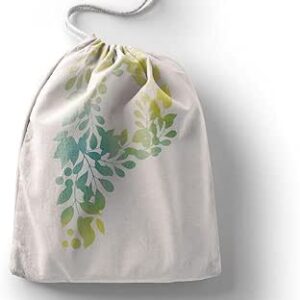 بوناميزون شنطة منتجات قطنية مطبوعة مع رباط، شنطة بقالة قابلة لاعادة الاستخدام، اكياس صديقة للبيئة وقابلة للتحلل البيولوجي، شنطة سفر، شنط تسوق، صديقة للبيئة، قابلة للطي، المقاس: 12×15 سم