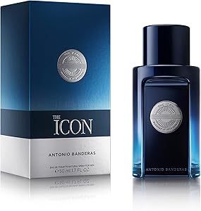 عطر ايكون من انطونيو بانديراس، او دي تواليت بخاخ للرجال، رائحة عنبر خشبي وخشب الصندل-1.7 اونصة سائلة