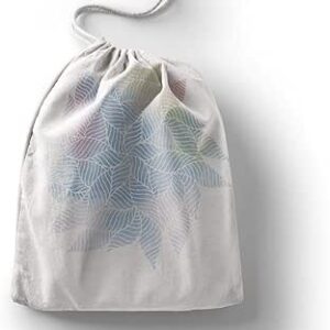 بوناميزون شنطة منتجات قطنية مطبوعة مع رباط، شنطة بقالة قابلة لاعادة الاستخدام، اكياس صديقة للبيئة وقابلة للتحلل البيولوجي، شنطة سفر، شنط تسوق، صديقة للبيئة، قابلة للطي، المقاس: 12×15 سم، قماش