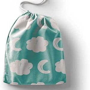 بوناميزون شنطة منتجات قطنية مطبوعة مع رباط، شنطة بقالة قابلة لاعادة الاستخدام، اكياس صديقة للبيئة وقابلة للتحلل البيولوجي، شنطة سفر، شنط تسوق، صديقة للبيئة، قابلة للطي، المقاس: 12×15 سم، قماش