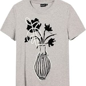 ديسيجوال تي شيرت منسوج باكمام قصيرة للنساء