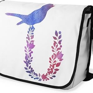 بوناميزون شنطة ماسنجر مدرسية مطبوعة رقميا مع حزام اسود للطلاب، شنطة كروس وشنطة ساعي، شنطة كتف للمدرسة، العودة الى المدرسة، المقاس: 29 × 36 سم