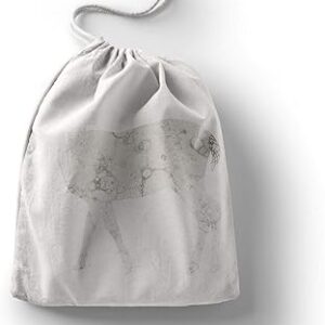 بوناميزون شنطة منتجات قطنية مطبوعة مع رباط، شنطة بقالة قابلة لاعادة الاستخدام، اكياس صديقة للبيئة وقابلة للتحلل البيولوجي، شنطة سفر، شنط تسوق، صديقة للبيئة، قابلة للطي، المقاس: 12×15 سم، قماش