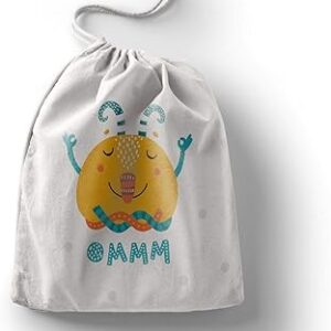 بوناميزون شنطة منتجات قطنية مطبوعة مع رباط، شنطة بقالة قابلة لاعادة الاستخدام، اكياس صديقة للبيئة وقابلة للتحلل البيولوجي، شنطة سفر، شنط تسوق، صديقة للبيئة، قابلة للطي، المقاس: 20×30 سم، لوحة قماشية