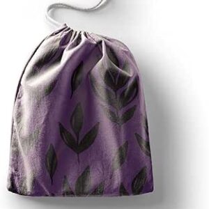 بوناميزون شنطة منتجات قطنية مطبوعة مع رباط، شنطة بقالة قابلة لاعادة الاستخدام، اكياس صديقة للبيئة وقابلة للتحلل البيولوجي، شنطة سفر، شنط تسوق، صديقة للبيئة، قابلة للطي، المقاس: 12×15 سم