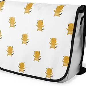 شنطة ماسنجر مدرسية مطبوعة رقمية بحزام اسود للبنات والاولاد من لو جاردين دو لين، شنطة ماسنجر للطلاب، شنط كتف مقاس 29 × 36 سم