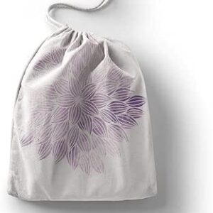 بوناميزون شنطة منتجات قطنية مطبوعة مع رباط، شنطة بقالة قابلة لاعادة الاستخدام، اكياس صديقة للبيئة وقابلة للتحلل البيولوجي، شنطة سفر، شنط تسوق، صديقة للبيئة، قابلة للطي، المقاس: 12×15 سم، قماش