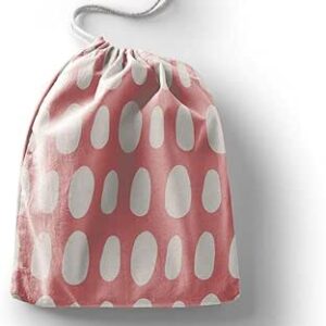 بوناميزون شنطة منتجات قطنية مطبوعة مع رباط، شنطة بقالة قابلة لاعادة الاستخدام، اكياس صديقة للبيئة وقابلة للتحلل البيولوجي، شنطة سفر، شنط تسوق، صديقة للبيئة، قابلة للطي، المقاس: 12×15 سم، قماش