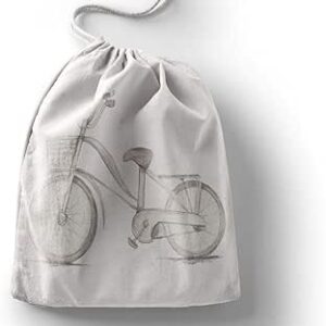 بوناميزون شنطة منتجات قطنية مطبوعة مع رباط، شنطة بقالة قابلة لاعادة الاستخدام، اكياس صديقة للبيئة وقابلة للتحلل البيولوجي، شنطة سفر، شنط تسوق، صديقة للبيئة، قابلة للطي، المقاس: 20×30 سم، قماش