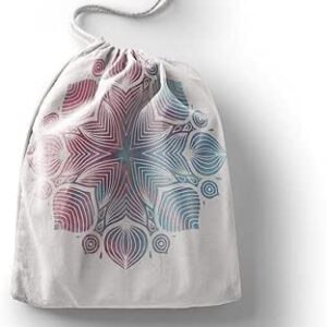 بوناميزون شنطة منتجات قطنية مطبوعة مع رباط، شنطة بقالة قابلة لاعادة الاستخدام، اكياس صديقة للبيئة وقابلة للتحلل البيولوجي، شنطة سفر، شنط تسوق، صديقة للبيئة، قابلة للطي، المقاس: 12×15 سم