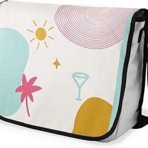 شنطة ماسنجر مدرسية مطبوعة رقمية بحزام اسود للبنات والاولاد من لو جاردين دو لين، شنطة ماسنجر للطلاب، شنط كتف مقاس 29 × 36 سم