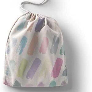 بوناميزون شنطة منتجات قطنية مطبوعة مع رباط، شنطة بقالة قابلة لاعادة الاستخدام، اكياس صديقة للبيئة وقابلة للتحلل البيولوجي، شنطة سفر، شنط تسوق، صديقة للبيئة، قابلة للطي، المقاس: 12×15 سم، قماش