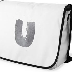 بوناميزون شنطة ماسنجر مدرسية مطبوعة رقميا مع حزام اسود للطلاب، شنطة كروس وشنطة ساعي، شنطة كتف للمدرسة، العودة الى المدرسة، المقاس: 29 × 36 سم