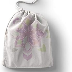 بوناميزون شنطة منتجات قطنية مطبوعة مع رباط، شنطة بقالة قابلة لاعادة الاستخدام، اكياس صديقة للبيئة وقابلة للتحلل البيولوجي، شنطة سفر، شنط تسوق، صديقة للبيئة، قابلة للطي، المقاس: 20×30 سم