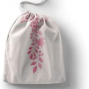 بوناميزون شنطة منتجات قطنية مطبوعة مع رباط، شنطة بقالة قابلة لاعادة الاستخدام، اكياس صديقة للبيئة وقابلة للتحلل البيولوجي، شنطة سفر، شنط تسوق، صديقة للبيئة، قابلة للطي، المقاس: 12×15 سم