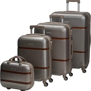 تشاليش حقائب سفر بعجلات للجنسين 4 قطع ، رمادي