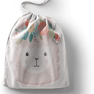 بوناميزون شنطة منتجات قطنية مطبوعة مع رباط، شنطة بقالة قابلة لاعادة الاستخدام، اكياس صديقة للبيئة وقابلة للتحلل البيولوجي، شنطة سفر، شنط تسوق، صديقة للبيئة، قابلة للطي، المقاس: 12×15 سم، قماش