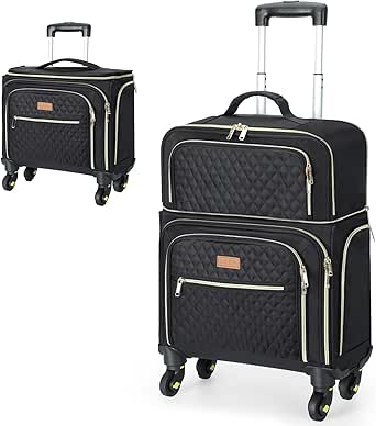 شنطة سفر سوفت سايد قابلة للتوسيع مع 4 عجلات دوارة قابلة للازالة من ليكسبرينج (بينك)