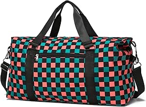 حقيبة دفل للسفر، حقيبة كتف كبيرة للعطلة / عشية وضحاها / حقيبة حمل للنساء الرياضة حمل حقيبة الصالة الرياضية, أزرق, Medium، البوليستر