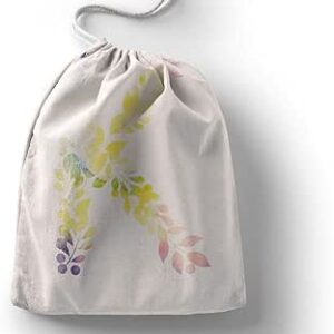 بوناميزون شنطة منتجات قطنية مطبوعة مع رباط، شنطة بقالة قابلة لاعادة الاستخدام، اكياس صديقة للبيئة وقابلة للتحلل البيولوجي، شنطة سفر، شنط تسوق، صديقة للبيئة، قابلة للطي، المقاس: 12×15 سم