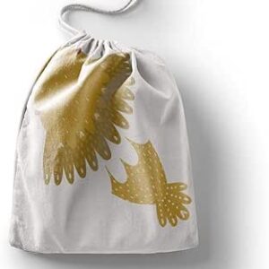 بوناميزون شنطة منتجات قطنية مطبوعة مع رباط، شنطة بقالة قابلة لاعادة الاستخدام، اكياس صديقة للبيئة وقابلة للتحلل البيولوجي، شنطة سفر، شنط تسوق، صديقة للبيئة، قابلة للطي، المقاس: 20×30 سم