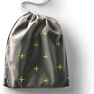 بوناميزون شنطة منتجات قطنية مطبوعة مع رباط، شنطة بقالة قابلة لاعادة الاستخدام، اكياس صديقة للبيئة وقابلة للتحلل البيولوجي، شنطة سفر، شنط تسوق، صديقة للبيئة، قابلة للطي، المقاس: 12×15 سم، قماش