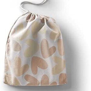 بوناميزون شنطة منتجات قطنية مطبوعة مع رباط، شنطة بقالة قابلة لاعادة الاستخدام، اكياس صديقة للبيئة وقابلة للتحلل البيولوجي، شنطة سفر، شنط تسوق، صديقة للبيئة، قابلة للطي، المقاس: 20×30 سم، قماش