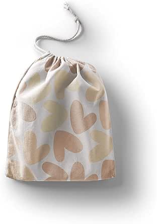 بوناميزون شنطة منتجات قطنية مطبوعة مع رباط، شنطة بقالة قابلة لاعادة الاستخدام، اكياس صديقة للبيئة وقابلة للتحلل البيولوجي، شنطة سفر، شنط تسوق، صديقة للبيئة، قابلة للطي، المقاس: 20×30 سم، قماش