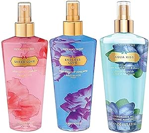 طقم تشكيلة رذاذ جسم معطر من 3 عبوات من فيكتوريا سيكريت، للأنثى، 250.0 ملليلتر