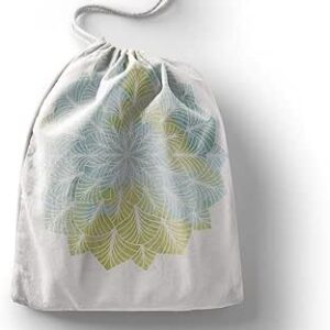 بوناميزون شنطة منتجات قطنية مطبوعة مع رباط، شنطة بقالة قابلة لاعادة الاستخدام، اكياس صديقة للبيئة وقابلة للتحلل البيولوجي، شنطة سفر، شنط تسوق، صديقة للبيئة، قابلة للطي، المقاس: 20×30 سم، قماش