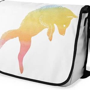 شنطة ماسنجر مدرسية مطبوعة رقمية بحزام اسود للبنات والاولاد من لو جاردين دو لين، شنطة ماسنجر للطلاب، شنط كتف مقاس 29 × 36 سم