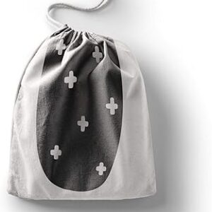 بوناميزون شنطة منتجات قطنية مطبوعة مع رباط، شنطة بقالة قابلة لاعادة الاستخدام، اكياس صديقة للبيئة وقابلة للتحلل البيولوجي، شنطة سفر، شنط تسوق، صديقة للبيئة، قابلة للطي، المقاس: 12×15 سم