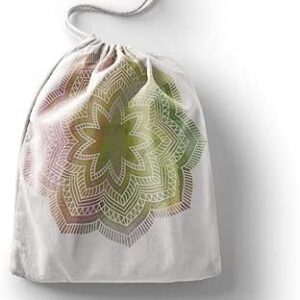 بوناميزون شنطة منتجات قطنية مطبوعة مع رباط، شنطة بقالة قابلة لاعادة الاستخدام، اكياس صديقة للبيئة وقابلة للتحلل البيولوجي، شنطة سفر، شنط تسوق، صديقة للبيئة، قابلة للطي، المقاس: 12×15 سم، قماش