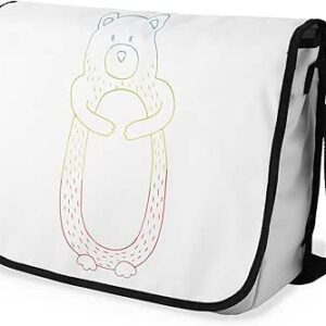 شنطة ماسنجر مدرسية مطبوعة رقمية بحزام اسود للبنات والاولاد من لو جاردين دو لين، شنطة ماسنجر للطلاب، شنط كتف مقاس 29 × 36 سم