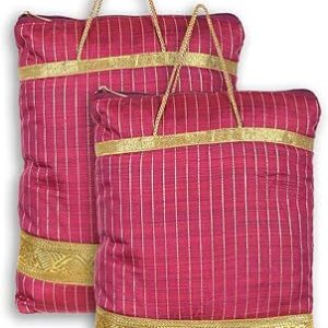 كوبر اندستريز شنطة يد مطبوعة بشرائط من البوليستر/ شنطة بقالة للنساء/ البنات مع مقبض عبوة من قطعتين (بينك فاتح) 54KM4045، زهري فاتح