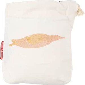 بوناميزون شنطة منتجات قطنية مطبوعة مع رباط، شنطة بقالة قابلة لاعادة الاستخدام، اكياس صديقة للبيئة وقابلة للتحلل البيولوجي، شنطة سفر، شنط تسوق، صديقة للبيئة، قابلة للطي، المقاس: 12×15 سم