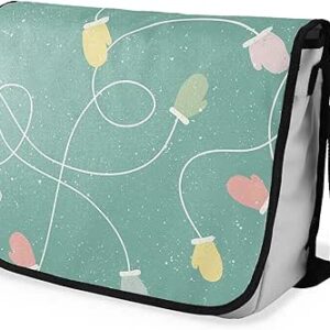 شنطة ماسنجر مدرسية مطبوعة رقمية بحزام اسود للبنات والاولاد من لو جاردين دو لين، شنطة ماسنجر للطلاب، شنط كتف مقاس 29 × 36 سم