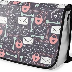 شنطة ماسنجر مدرسية مطبوعة رقمية بحزام اسود للبنات والاولاد من لو جاردين دو لين، شنطة ماسنجر للطلاب، شنط كتف مقاس 29 × 36 سم