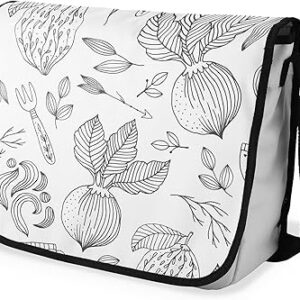 شنطة ماسنجر مدرسية مطبوعة رقمية بحزام اسود للبنات والاولاد من لو جاردين دو لين، شنطة ماسنجر للطلاب، شنط كتف مقاس 29 × 36 سم