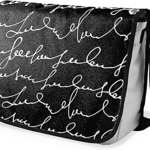 بوناميزون شنطة ماسنجر مدرسية مطبوعة رقميا مع حزام اسود للطلاب، شنطة كروس وشنطة ساعي، شنطة كتف للمدرسة، العودة الى المدرسة، المقاس: 29 × 36 سم