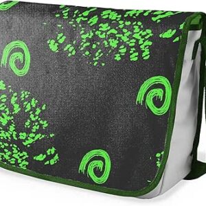 بوناميزون شنطة ماسنجر مدرسية مطبوعة رقميا مع حزام كاكي للطلاب، شنطة كروس وشنطة ساعي، شنطة كتف للمدرسة، العودة الى المدرسة، المقاس: 29 × 36 سم