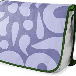 بوناميزون شنطة ماسنجر مدرسية مطبوعة رقميا مع حزام كاكي للطلاب، شنطة كروس وشنطة ساعي، شنطة كتف للمدرسة، العودة الى المدرسة، المقاس: 29 × 36 سم